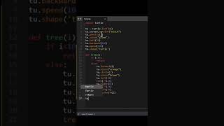 Amazing Fractal Tree Design Using Python Turtle 😎 | Python Tutorial #shorts #python
