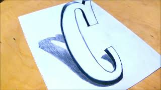How to Draw Letter C | art for kids | optical illusion
