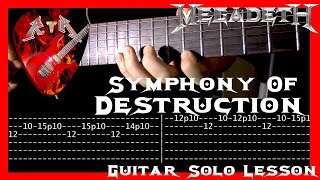 Symphony Of Destruction Guitar Solo Lesson - Megadeth (with tabs)