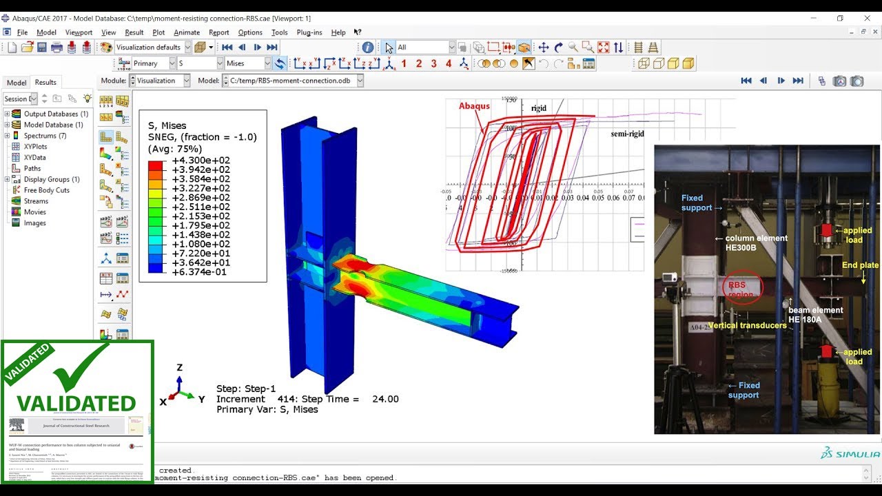 Moment-resisting Connection With RBS Under Cyclic Loading Abaqus - YouTube