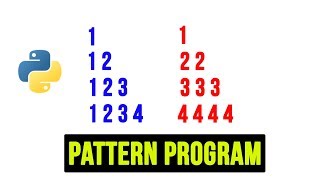 Python Pattern Programs - Printing Numbers in Right Triangle Shape