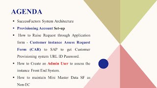 SAP-SF Provisioning Account Setup | Create Admin User| How to maintain Mini Master Data SF as Non-EC