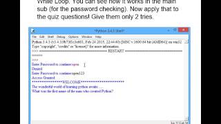 7 Introducing While loops quiz question only two tries