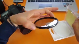 Hoya filter CPL-PL polarizer slim frame 77 mm unboxing and fast review - filtro