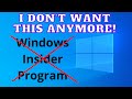 Remove Windows Insider program Windows 11