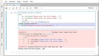 # - 27 Python Exceptions Try except and finally