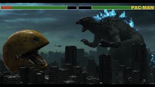 Godzilla vs. Pac-Man With Healthbars
