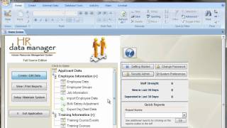 HR Data Manager - Getting Started