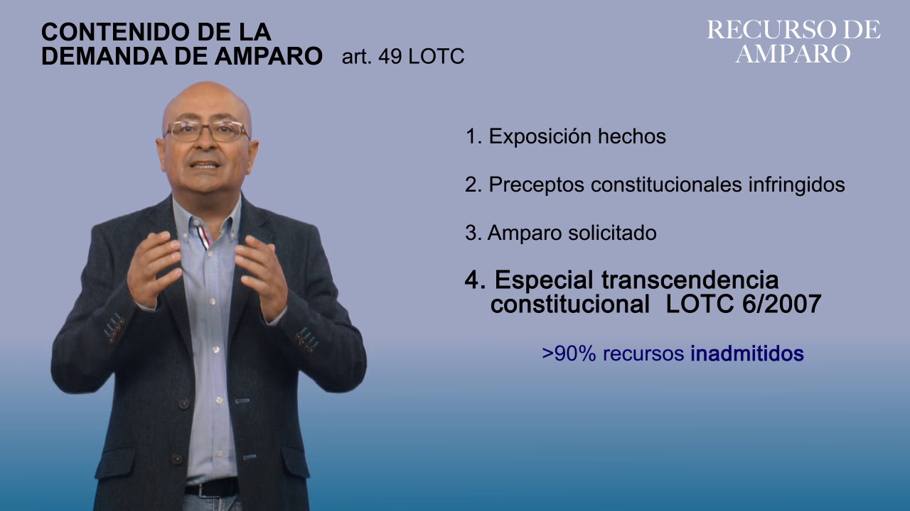 El Recurso De Amparo (III). La Especial Trascendencia Constitucional ...