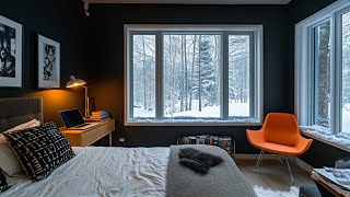 Relax in a Cozy Winter Bedroom with Soft Jazz Piano 🛏️ Perfect Instrumental Music for Sleep & Study