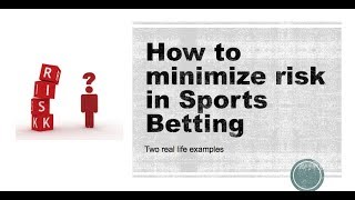 How to minimize risk in Sports Betting #sportsbetting #nfl