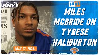 Miles McBride shares plan to guard Tyrese Haliburton in Knicks' Game 6 vs Pacers | SNY