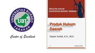 Produk Hukum Daerah - HUKUM PEMERINTAHAN DAERAH