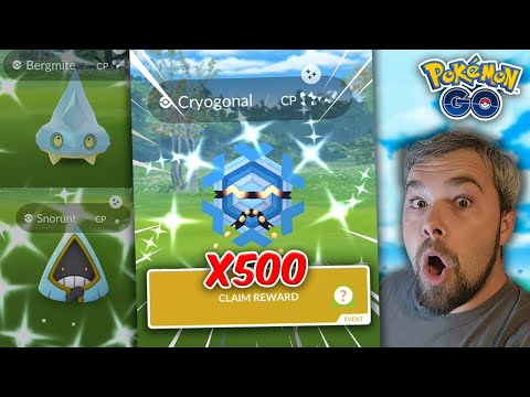 Over 500 Shiny Cryogonal Research Completed! THIS is as Rare as a Shundo! (Pokémon GO)