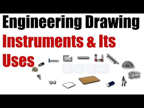 What are the drawing instruments used in engineering drawing?