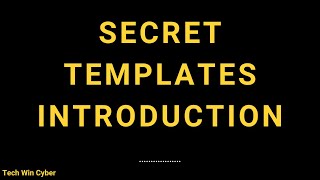 Module 3.3 - Secret Templates - Introduction - Delinea Course - Tech Win Cyber