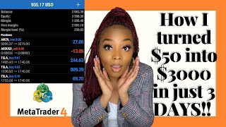 The EASIEST Forex Trading Strategy For Beginners | HOW TO GROW $50 to $3000 in 3 DAYS | Trading 101