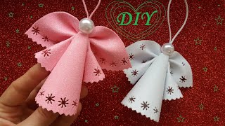 😇АНГЕЛ из фоамирана🎄НОВОГОДНИЕ ИГРУШКИ своими руками😇DIY Christmas Angels Foam Eva🎄Adornos navideños