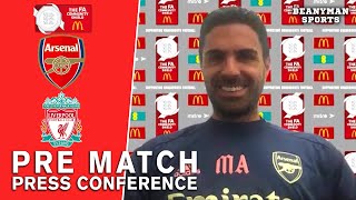 Mikel Arteta - Arsenal v Liverpool - Pre-Match Press Conference - FA Community Shield