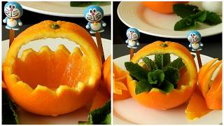 Art In Orange Basket | Fruit & Vegetable Carving Garnish