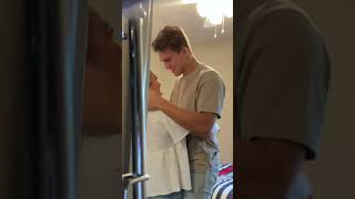 i caught this really sweet moment on video right before pranking my wife #shorts