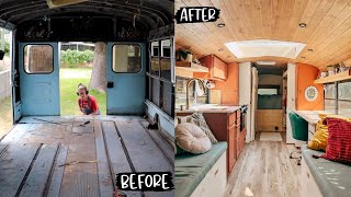 School Bus Conversion Timelapse (2.5 years in 13 minutes) - Bus to Tiny Home w/no Experience