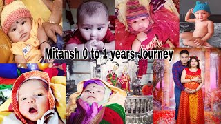 Mitansh 0-1 year Journey |Cute Baby Boy Milestones every month|Birthday Celebration During Lockdown