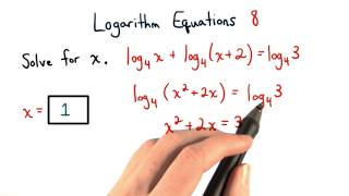 Logarithm Equations Practice 8 - Visualizing Algebra