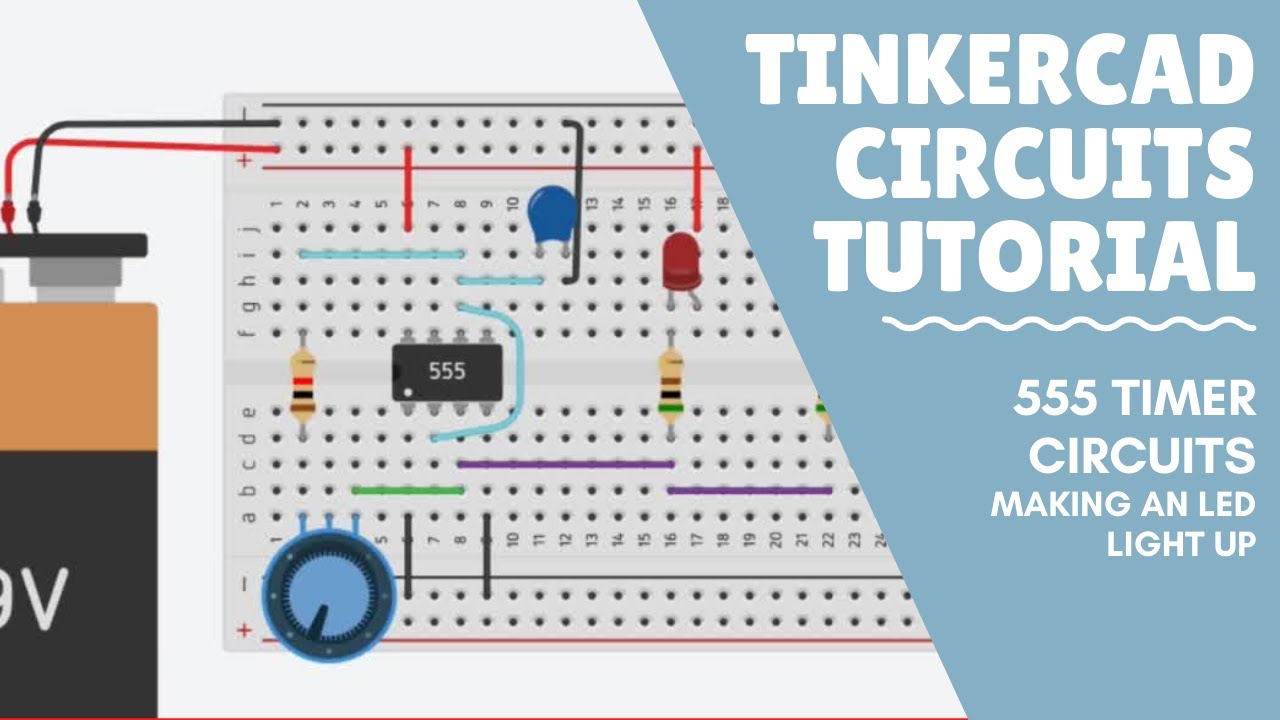 Tinkercad Circuits Tutorial Using A 555 Timer To Make Police Lights