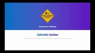 React Architecture Challenge: Optimistic Updates