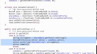 Android Application Development Tutorial 097 Loading SharedPreferences Data