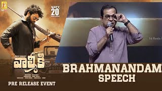 Comedian Brahmanandam Speech @ Valmiki Pre-Release Event | 14 Reels Plus