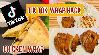 Tiktok Tortilla Wrap Hack | life-changing TIK TOK tortilla wrap hack  #chickenwrap