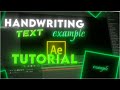 After Effects Handwriting Text Animation | AE Tutorial