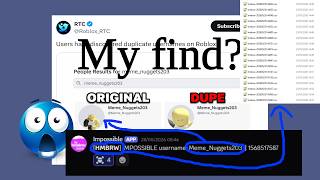 How did the DUPED usernames [Meme_Nuggets203] happend | FOUND BY ME ORIGINALLY