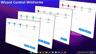 Multi-Step Modern Wizard Control For WinForms Example - C# .NET