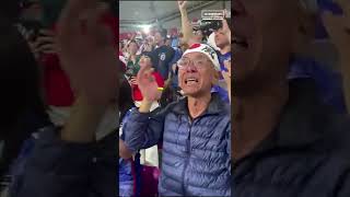 Japan fans react at FT after Spain win & topping Group E! 🤩