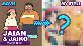 Drawing Jaian and Jaiko from Doraemon | Semi realistic style by Hutachan