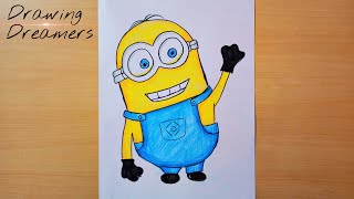 How to Draw Minion Step by Step Easy || Despicable 3