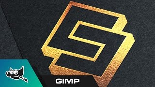 GIMP Tutorial: Gold Foil Logo Mockup