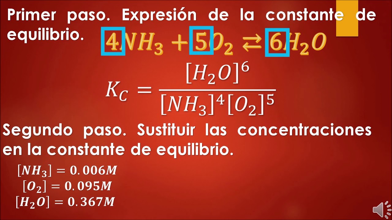 CONSTANTE DE EQUILIBRIO - YouTube