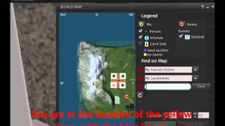 Using coordinates & the World Map in Second Life