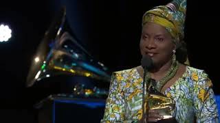 Burna Boy shed tears Angélique Kidjo Dedicates Grammy Award To him