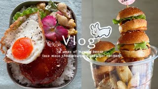 Loco Moco Bento | Fish & Cheese Burger | Noriben | japanese cooking vlog