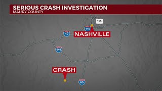 Serious crash in Maury County