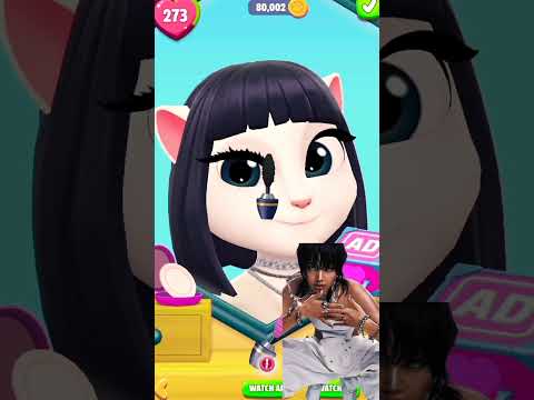 #Lisa Rockstar Makeover por My Talking Angela 2 #lalisa#shorts #cosplay #kpop #shortsfeed #blackpink