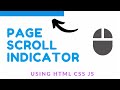 Page Scroll Indicator Using HTML CSS JS | Cool Coding Tamil