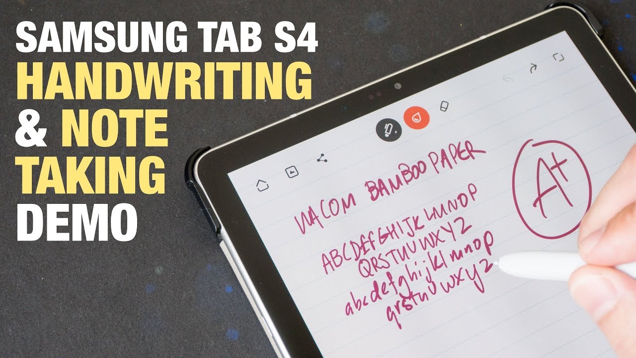 Note Taking Handwriting With Samsung Tab S4 - YouTube