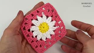 How to Make a Granny Square Crochet Flower