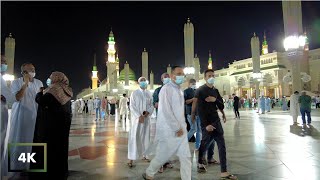 Madina Walking Tour in Nabawi Mosque - Medina Nightlife ~ Saudi Arabia ~  4K⁶⁰ fps
